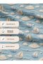 100% Cotton Satin Fabric Digital Printed Sailboat and Cloud Pattern 100X155 cm for Sewing Patchwork and Hobby - 6