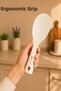 Ivory Non-Stick Pilaf Serving Spoon Ergonomic Handle Hygienic Stable Stand Heat Resistant Kitchen Spoon - 3