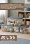Decorative Storage Box - Baby Room Organizer Toy Organizer Box with Locking Lid 30Lt Gray - 2