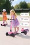Kids' Scooter with Light and Music, 3-Mode Steerable T-Bar System, 4 Different Height Adjustments - 3