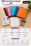 Official Document Set |   Blue A4 Secretary Kit + 50 Sheets of A4 Paper + 8 Color Ballpoint Pens + 100-Pocket File Bag |   Professional Document Organizing Set - 3
