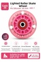 64 mm White Led Light up Pink Skate Wheel Pu Silicon Abec 7 Bearing Kod 20