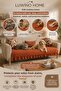 100% Cotton Linen Ruffled Sofa Cover Velora Series, Bed Runner, Decorative, Modern Design, Non-Slip, Dust-Repellent, Anti-Pilling, 90X200 cm - 7