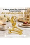 Luxury scandinavian swan holder 6-piece coffee tea dessert spoon set with crystal stone gold decor chic - 7