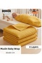 Pack of 2 4-Layer Muslin Baby Blankets 85X85 cm - Baby Blanket & Newborn Swaddle - Yellow Blue - 6