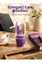 Purple Nail Care Set Tweezers Scissors File and Nail Clippers