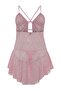 Pembe Pencere/Cut Out Detaylı Külotlu Dantelli Kapsız Örme Babydoll/Fantezi Gecelik TBBAW26DH00002 - 5