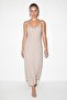 Stone Detailed Straps Side Zipper Long Dress Tdrss26El00049 - 3