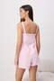 Pink 100% Cotton Cut Pompom Frilly Woven Pajamas Set Thmss26Pt00234 - 7