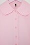Pembe Slim Fit Gömlek Yaka Kız Çocuk Kısa Gömlek TKDSS26GO00008 - 4