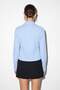 Blue Pocketed Double Buttoned Waist-Fitted Lycra Shirt Tdrss26Go00079 - 3