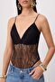 Siyah Askılı Çıtçıtlı Dantel Party Body TPRSS26BD00021 - 4