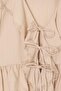 Stone V-Neck Lace Detailed Front Tie Ruffle Blouse Tdrss26Bz00101 - 5