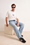 Ekru Oversize/Geniş Kalıp Fil Nakış %100 Pamuk T-Shirt TMNSS26TS00077 - 2