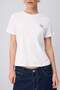 Ekru Nakışlı Regular Bisiklet Yaka Standart Kol Kısa %100 Pamuk Örme T-Shirt TWOSS26TS00124 - 3