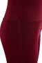 Bordo Fırçalı Soft Kumaş Flare/İspanyol Paça Örme Spor Tayt THMSS26TY00016 - 6