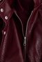 Bordo Oversize Kalıp Dik Yakalı Suni Deri Bomber Ceket Mont TWOAW27MO00042 - 7