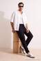 Siyah-Gri Beli Lastikli Straight Erkek Pantolon TMNSS26PL00042 - 4