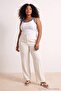 Beyaz EXCLUSIVE Özel Koleksiyon Mürdüm Yumuşak Tuşeli Wide Leg/Geniş Paça Pantolon TBBSS26AR00057 - 3