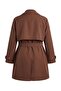 Kahverengi Oversize Fit Beli Kemerli Teknik Kumaş Trençkot TBBAW25BM00004 - 7
