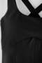 Siyah Soft Fırçalı Kumaş Örme Spor Üst/Bluz THMAW27BZ00002 - 6