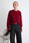 Bordo Geniş Kalıp Yumuşak Dokulu Basic Triko Kazak TWOAW23KZ00185