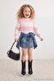 Pink Girls' Striped Crew Neck Knitwear Sweater Tkdaw27Kz00009 - 3