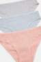 Grey-Multicolor 3-Piece Cotton Blend Striped Classic Panties Thmaw27Ku00015 - 2