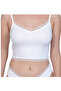 Women's Lace Detailed White Crop Top and Bottom Set (Tank Top + Slip) - 2