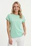 100% Cotton Striped Low Arm Tip Double Women's T-Shirt - with Different Color Options - 3