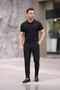 Men's Polo Neck Buttoned Lycra T-Shirt