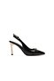 Ancona Premium Black Buckle Heeled Shoes - 2