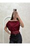 Women's Sandy Fabric Lace Detailed Off-Shoulder Blouse 205 - 3