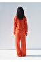 Straight Cut Trousers with a Wrinkled Look - 4