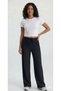 Women's High Waist Wrinkled Fabric Wide-Leg Palazzo Pants - 2