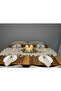 Pötikare Patterned Linen Ruffled Runner Tablecloth 40X110