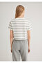 Green Striped Crop T-Shirt Crop / Short Cut 1612260 -89333 - 4