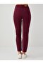 Burgundy High Waist Regular Leg Woven Trousers - 5