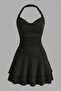 Women's Degaje Collar Halter Neck Flounce Dress