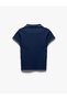 Cotton Slim Fit Striped Short Sleeve Polo Neck T-Shirt - 4