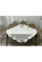 Ruffled Linen Runner Ruffled Fiskos Cover Ruffled Tablecloth 80 X 80