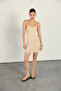 Spaghetti Strap Mini Dress Beige - 3