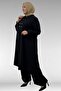 57023 Plus Size Snap on Pants Suit - Black - 4