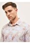 Men's Pink Marble Abstract Print Tailored Fit Formal Shirt for Every Occasion - 4