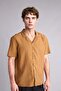 Regular Fit Polo Collar Flowy Fabric Short Sleeve Shirt G8083Ax26Sm - 5
