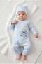 2-Piece Jumpsuit Set 3 - 6 Months Cuffed Snap-On Printed Jumpsuit and Hat "You Are a Star"