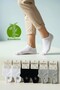 6 Pairs of Women's Bamboo Invisible Sneaker Socks - Soft Wash Seamless Bootie Socks