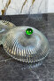 Green Crystal Footed Cake Jar Plate & Glass Cake Pastry Food Presentation - 8