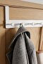Practical and Stylish 6-Piece Metal Door Back Hanger - 30 kg Bearing Capacity, White 46.5 cm Length