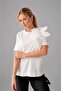 Gül Aksesuarlı Basic T-Shirt - 7